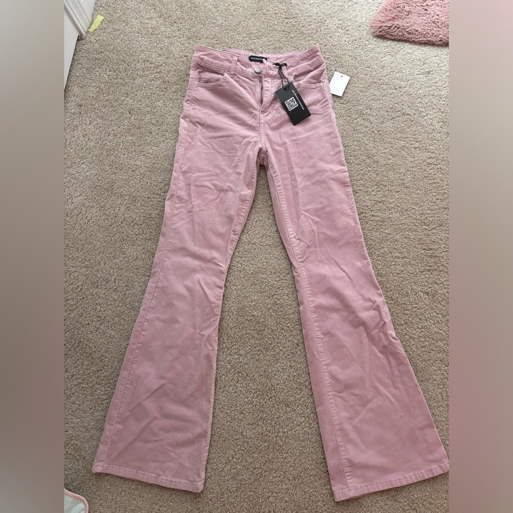 Pink Flare Corduroy Pants